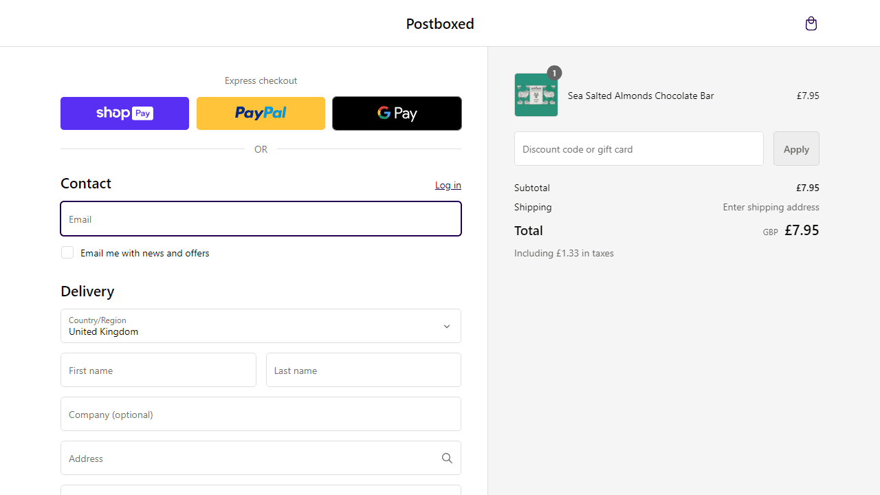 How to apply Postboxed coupon code